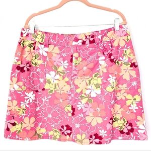 White Stag Stretch Floral Prints Pink Skort